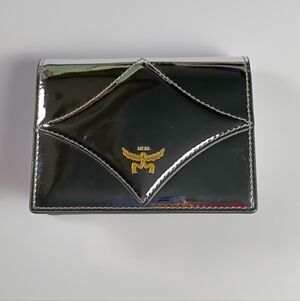 MCM Diamond Wallet Metallic Mirror Leather